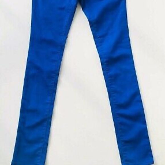 Mossimo Supply Co Womens Bright Blue Skinny Fit 6 - Picture 3 of 7